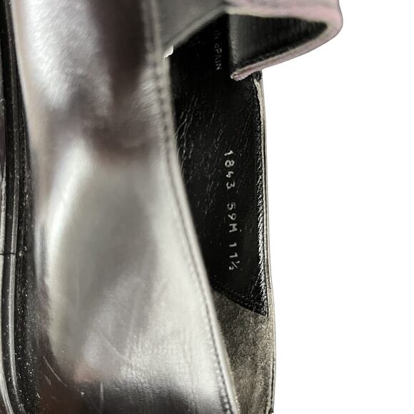 Paolo De Marco | Black Leather Buckle Loafers Shoes HANDEMADE Spain Size 11.5 main image 4
